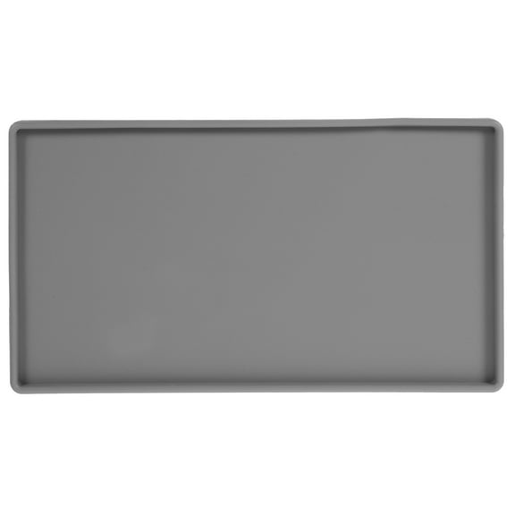 Supvox Bathroom Tray Grey Silicone Non-slip Organizer for Home Use 1Set