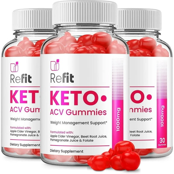 3 Pack Refit Keto ACV Gummies 180 Gummies