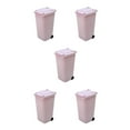 thumbnail image 1 of Transemion Plastic Waste Bins With Lid - Durable And Practical Suitable For All Ages Small And Exquisite light pink 5Set, 1 of 6
