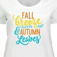 thumbnail image 4 of Inktastic Thanksgiving Fall Breeze and Autumn Leaves Women's Plus Size T-Shirt, 4 of 5