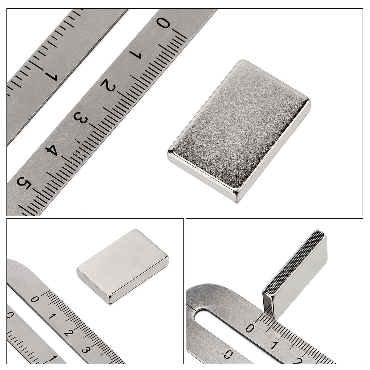 Gustave 15Pcs 1.18 x 0.79 x 0.2 Inch Neodymium Rare Earth Bar Magnets N38 Fridge Magnets Strong Permanent Block Magnets, 30 x 20 x 5 mm