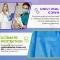 thumbnail image 4 of Blue Disposable Isolation Gowns, PP+PE Personal Protective Gear, 5 Count, L-XL, 4 of 7