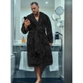 PAVILIA Mens Soft Robe, Plush Fluffy Fleece Bathrobe for Men, Long