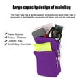 thumbnail image 6 of Bxaolu Small Sling Bag for Men and Women with 3 Pockets, Multipurpose&nbsp;Backpack Crossbody Chest Bag Casual Travel Bag for Hiking, Light Purple, 6 of 9