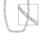 Sterling Silver Figaro Chain, 4.5 mm