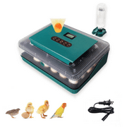 Boajf Chicken Egg Incubator, Egg Incubator with Automatic Egg Turning and Humidity Indicator, Reptile Incubator with Temperature Control and LED Egg Candler, for Hatching Quail, Goose, Parrot, Duck