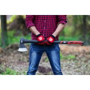 INTERTOOL 2.8 lbs Steel Chopping Axe with 35-inch Shock Absorbing Handle, Tree Felling Axe HT08-0264