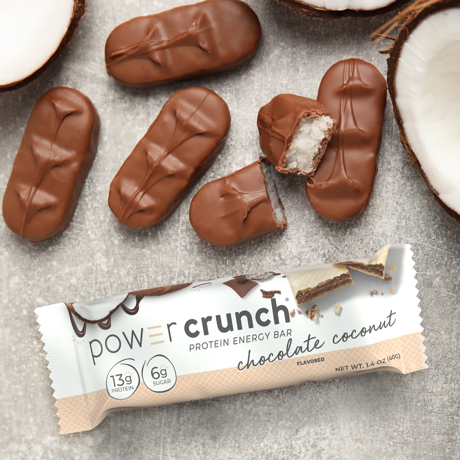 Power Crunch Original Protein Energy Bar Chocolate Coconut, 7 oz, 5 Count