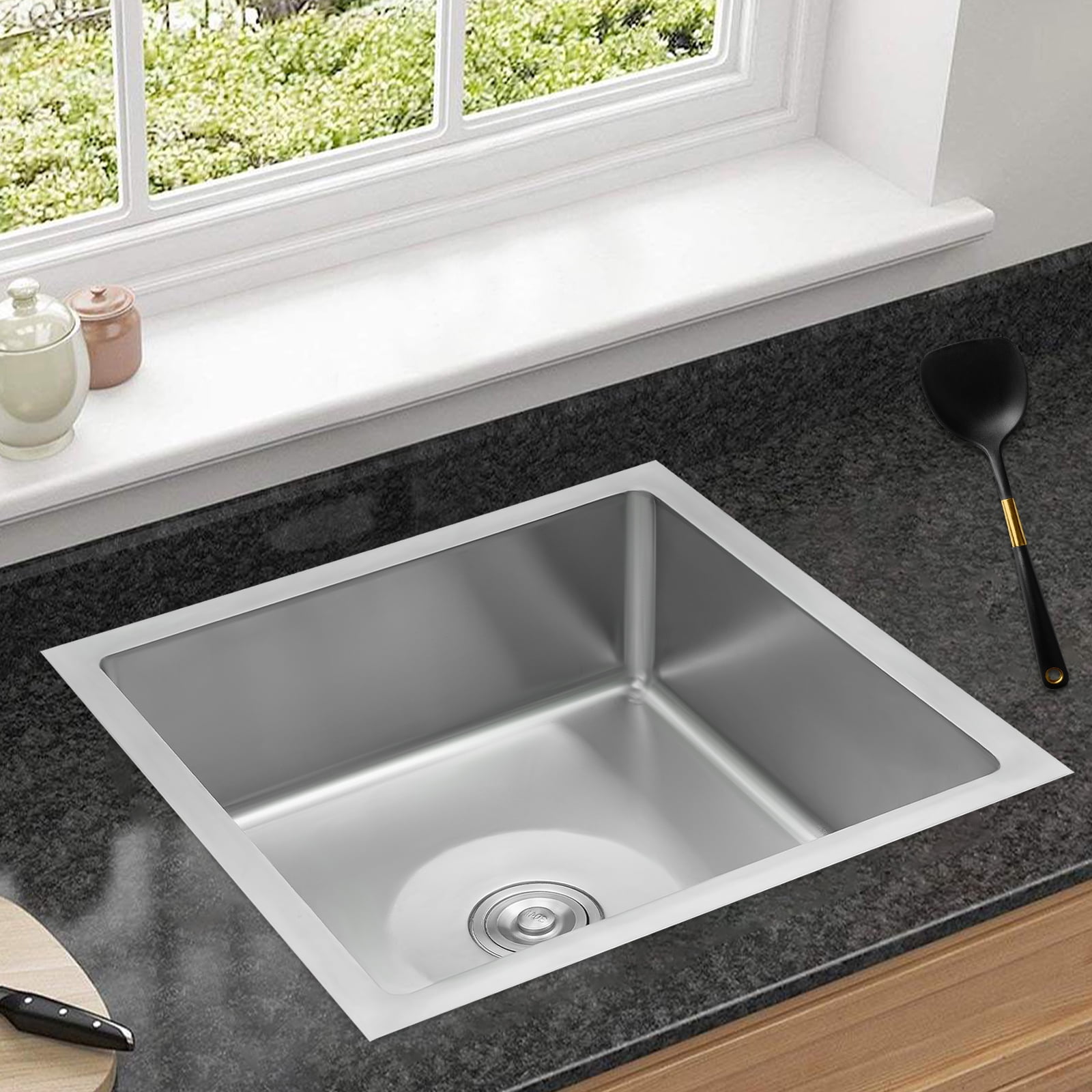 Single Bowl Commercial Sink, Restaurant Kitchen Sink, Free Standing Utility Sink