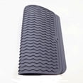 thumbnail image 4 of Heat Resistant Wave Draining Pad Dish Holder Placemat Heat Insulation Pad Silicone Drying Mat Table Mat DARK GRAY, 4 of 8