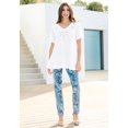 thumbnail image 2 of Roaman's Women's Plus Size Eyelet Swing Tee, 2 of 3