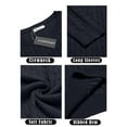 thumbnail image 6 of COOFANDY Men's Crewneck Knit Sweater Slim Fit Lightweight Casual Twist Patterned Cable Knitted Pullover, 6 of 7