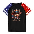 thumbnail image 4 of GERsome American Flag Unisex Kids Short Sleeve Tshirts 4th of July Patriotic Crew Neck Pullover Tops USA Star Stripes Tshirts for Boys Girls, 7-8 Years, 4 of 4