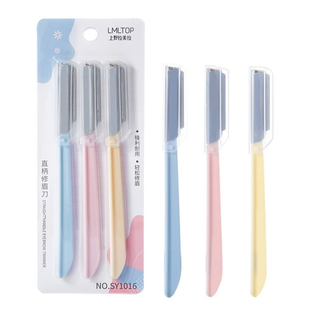 Portable Straight Shank Eyebrow Razors Sharp Smooth Blade Easy to Carry for Eyebrow Trimming Supply