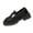Black, variant on Miqool Womens Chunky Platform Loafers with Buckle Slip On Comfortable PU Leather Dressy Casual Shoes for Office Work Business School