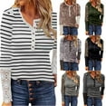 thumbnail image 3 of Gvmfive Women Long Sleeve V Neck Tops Button Up Shirt Blouse, 3 of 4