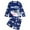 Blue, variant on Kiijoy Little Boys Swimsuits Shark Print Long Sleeve Rash Guard Shorts Swimwear Bathing Suits