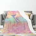 thumbnail image 3 of Mermaid Tail Mythical Ocean Life Flannel Fleece Throw Blankets for Chair 50"x40" Decorative Cover,Super Soft Gift Idea, 3 of 5