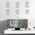 thumbnail image 5 of Clearance! VALSEEL Projection Alarm Clock, Multifunctional LED Temperature and Humidity Display, Intelligent Electronic Clock, Time Memory, Bedroom Desk Clock, 5 of 7