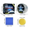 thumbnail image 3 of Teissuly Car Wax Crystal Plating Set, Car Coating Wax Hard Glossy Carnauba Wax Coating, Car Scratches Fast Repair With Waxing Sponge And Towel, 3 of 9
