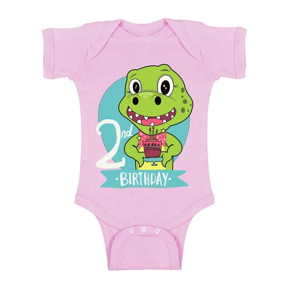 Awkward Styles Jurassic Park Clothes Second Birthday Bodysuit Short Sleeve for Newborn Baby Dinosaur Gifts for 2 Year Old Dinosaur Themed Birthday 2nd Birthday Outfit for Baby Boys and Baby Girls