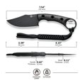 thumbnail image 5 of CIVIVI Knife Midwatch Fixed Blade Black Burlap Micarta & N690 Knives C20059B-1, 5 of 6