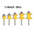 thumbnail image 2 of 1PCS Bearing Semi-Circular Cutter 5Pcs 1/4 Handle Woodworking Milling Cutter, Five Ball Wooden Sticks, Trimming and Engraving ,Repetitive Accuracy, 2 of 7