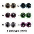 thumbnail image 6 of MAGIMODAC 12 Pcs 6 Color Plastic Safety Eyes 9mm 12mm 14mm 16mm 18mm 20mm 25mm Premium Round Eyes with Glitter Circle and Washers for Stuffed Doll Teddy Bear Puppet Toy Plush Animal DIY Craft Making, 6 of 6
