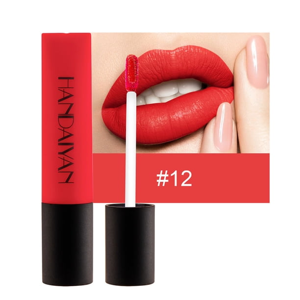 Brillo de labios aterciopelado mate, fácil de colorear, antiadherente, lápiz labial, tinte labial, 3,8 ml