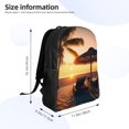 thumbnail image 4 of Fotbe Hawaiian Sunset Beach Travel Laptop Backpack, Business Slim Sturdy Laptops Backpack, Water Resistant College School Computer Bag Gift for Men & Women Fits 15.6 Inch Notebook, 4 of 8