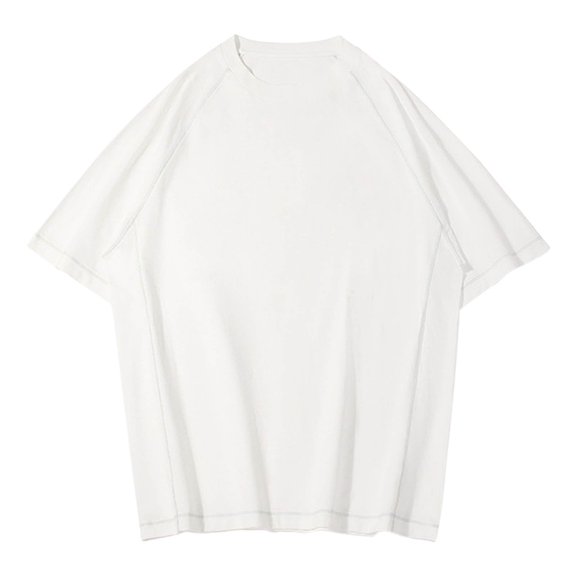 Dagugfen Tshirts for Men Oversize Crew Neck Short Sleeve Drop Shoulder Loose Lightweight Casual Tops Fashion