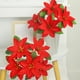 thumbnail image 1 of 2Pcs Fake Poinsettia Flowers Artificial 5 Heads Red Christmas Flower Bouquet Decoration Faux Flowers With For Christmas Tree House Decor, 1 of 7