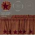 thumbnail image 4 of VHC Brands 20246 Burgundy Star Scalloped Prairie Swag Set of 2 36x36x18, 4 of 6