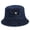 Dark Blue, variant on Denim Sun Hat Flat Top Lightweight Pocket Decor Bucket Hat for Daily Life