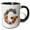 Black/White, variant on 3drose, Boho Floral Monogram Initial G, 11oz Two-tone Yellow Mug
