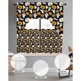 thumbnail image 2 of Yellow Pumpkin Halloween Swag Curtains for Living Room/Bedroom Windows, Cute Cartoon Ghost Kitchen Curtains and Valances Set 36 Inch Length, Light Filtering Swags Valance Curtain Panels, 2 of 5