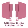 thumbnail image 3 of UOFFICE File Folder Letter Size 1/2 Cut Tab 100 Count, 1 Pack , Pink, 3 of 8