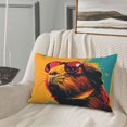 thumbnail image 4 of Plush Throw Pillow Covers, Watercolor Glasses Guinea Pig Pillow Cases with Invisible Zipper, Breathable Microfiber Pillow Cases Standard Size for Sleeping Bedroom Sofa Living Room 14x20, 4 of 5