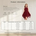 thumbnail image 6 of Nyeemya Flower Kids Girls Tulle Princess Dress High Waist Sleeveless Dreamy Dresses Wedding Party Ivory 12, 6 of 6