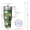 thumbnail image 3 of Volleyball Travel Mug with Handle Lid Straw Stainless Steel Insulated Tumbler for Hot Cold Coffee Tea Sports Cup Gift for Girls Women Mom Daughter Best Friend, 3 of 5