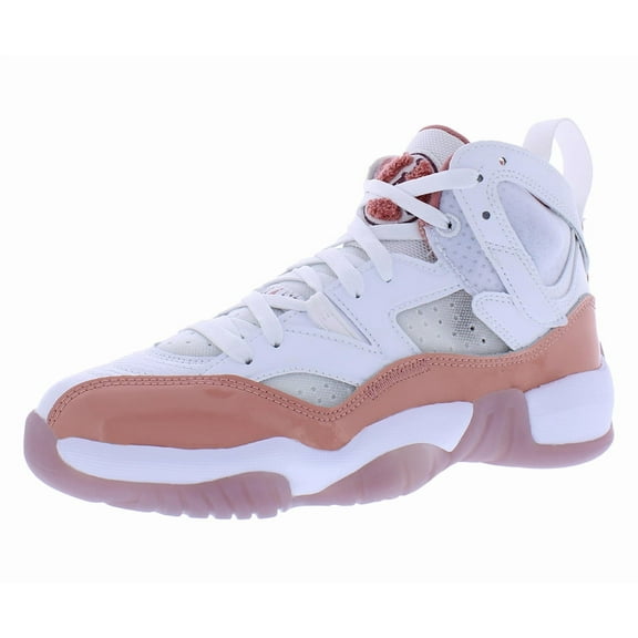 Nike Jumpman Two Trey Womens Shoes Size 9, Color: Red Stardust/Sky J Mauve/White