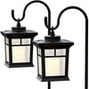 2-Piece Solar Santa Fe Frosted Candle Lanterns