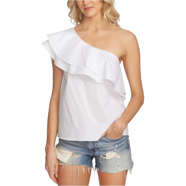 Blusa de Un hombro con gradas 1.STATE para mujer blanca mediana