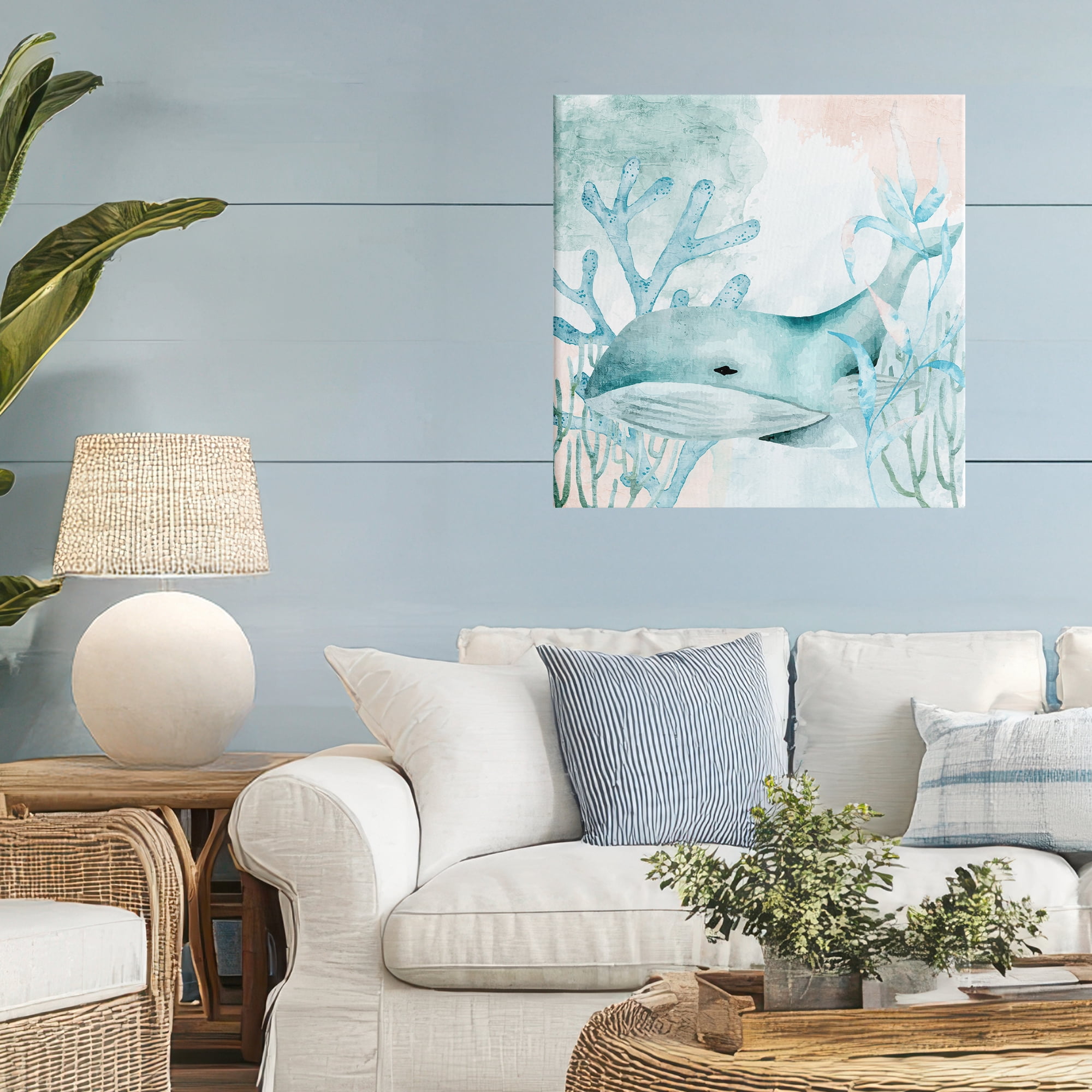 Stupell Industries Whale Sea Swim Canvas Wall Art, design by Kim Allen