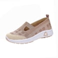thumbnail image 5 of BADHUB Women's Orthopedic Sneakers Breathable Soft Shoes Casual Mesh Slip On Women's Woven Orthopedic Breathable Soft Shoes Coffee 37, 5 of 5