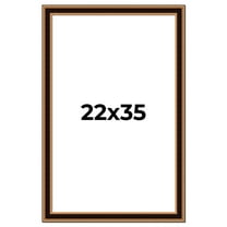 22x35 Frame Gold Brown Plein Air Vintage Solid Wood Picture Frame | 1.75 Inches Moulding Width |