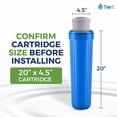 thumbnail image 3 of Tier1 5 Micron 20 x 2.5 Water Filter | Radial Flow Granular Activated Carbon Whole House Cartridge | Replacement for Pentek EPM-20BB, 155783-43, EPM4-20BB | 2.5 x 20 Water Filter (2-Pack), 3 of 8
