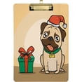 thumbnail image 1 of FMSHPON Pug Santa Hat Christmas Clipboard Hardboard Wood Nursing Clip Board and Pull for Standard A4 Letter 13x9 inches, 1 of 8