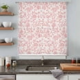 thumbnail image 5 of Farmhouse Flower Sheer Curtains 54 Inches Long, Botanical Vintage Coral Red Leaf Plant Light Filering Curtains, Breathable Simi Curtain Privacy Drapes for Kitchen Bathroom Small Window Treatment, 5 of 9