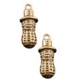 thumbnail image 4 of 2pcs Peanut Pendant Antique-style Decor Decorative Peanut Brass Key Ring Decor, 4 of 9
